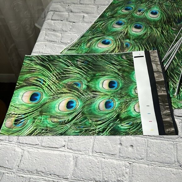 Poly Mailers Peacock Feathers 10” x 13” 50 pack - Picture 6 of 8